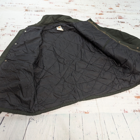 Carhartt vintage zip up canvas quilted lined chore work coat. - Picture 4 of 10